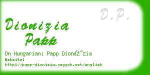 dionizia papp business card